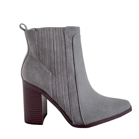 Marc Fisher NEW Women's Light Gray Alva Pointy Toe Ankle Booties 8 - Picture 2 of 7